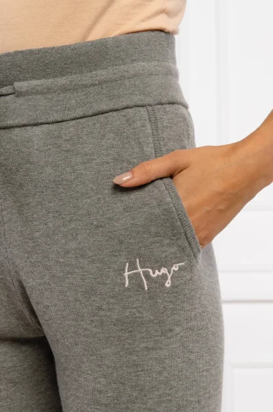 Volneni hlače trenirka Sajita | Regular Fit HUGO 	siva	